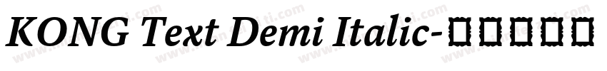KONG Text Demi Italic字体转换